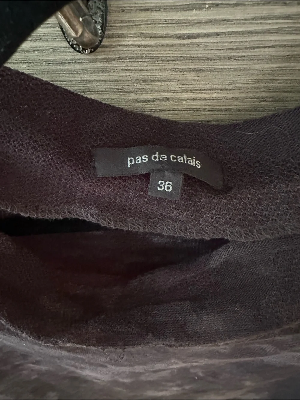 Pas De Calais Tie-Dye Long Sleeve Wool Pullover in Charcoal / Black. Size 36 (M)